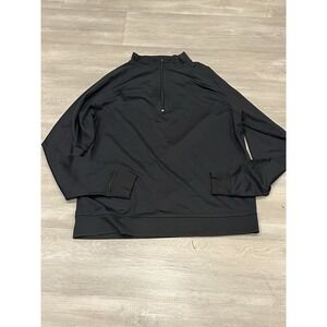 Men's Footjoy 1/4 Zip Pullover Long Sleeve Sweater Black L